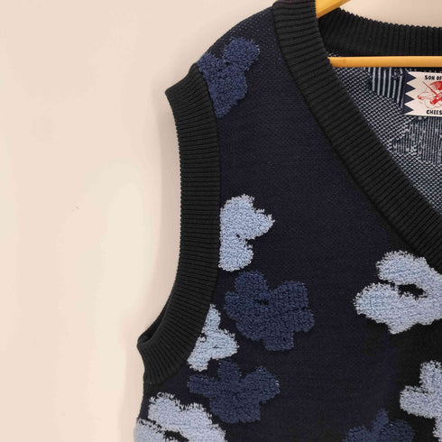 サノバチーズ SON OF THE CHEESE Flower Pattern Knit Vest メンズ JPN:L