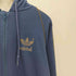 アディダス adidas 80S USA製 OLD トレフォイルロゴ 3ストライプ サイドライン ジップ フーディー パーカー メンズ import:L