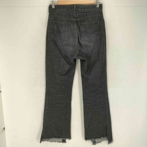 スナイデル snidel カットフレアブラックデニムパンツ レディース JPN:1