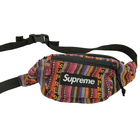 シュプリーム Supreme 2020SS Woven Stripe Waist Bag 総柄 マルチカラー ボディバッグ レディース