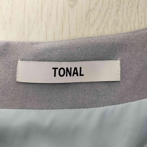 トーナル TONAL ソフトツイルパール釦ワンピース レディース JPN:38