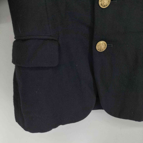 ブラックコムデギャルソン BLACK COMME des GARCONS 金ボタンウールコート メンズ S