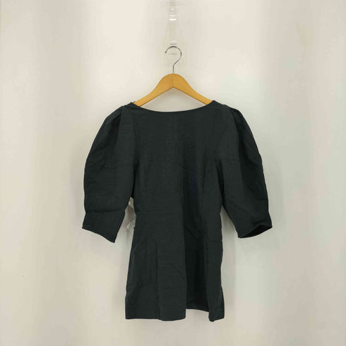 ヴェルメイユ VERMEIL フロントジッパー バルーンスリーブ 半袖トップス レディース  38