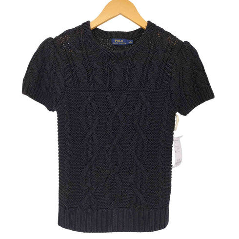 ポロラルフローレン POLO RALPH LAUREN ラメ S/S クルーネックニット レディース import:S