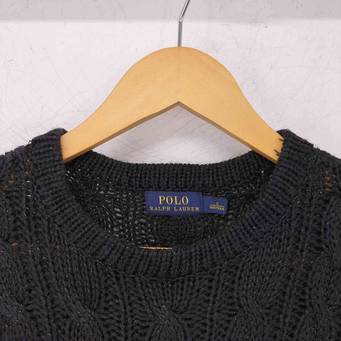 ポロラルフローレン POLO RALPH LAUREN ラメ S/S クルーネックニット レディース import:S