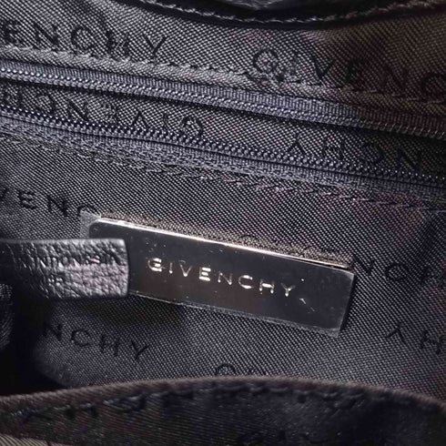ジバンシィ GIVENCHY CHIC HOBO Gロゴ 総柄キャンバス レザーホーボーバッグ レディース