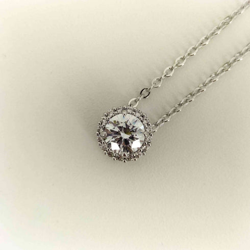 スワロフスキー SWAROVSKI Una Angelic ペンダント ラウンドカット ホワイト ロジウム・プレーティング レディース