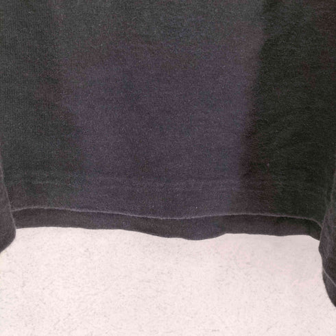 袖シングル ビジュー装飾クルーネックTシャツ メンズ