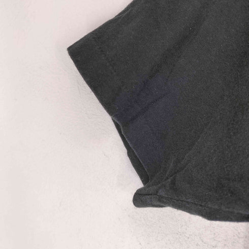 袖シングル ビジュー装飾クルーネックTシャツ メンズ