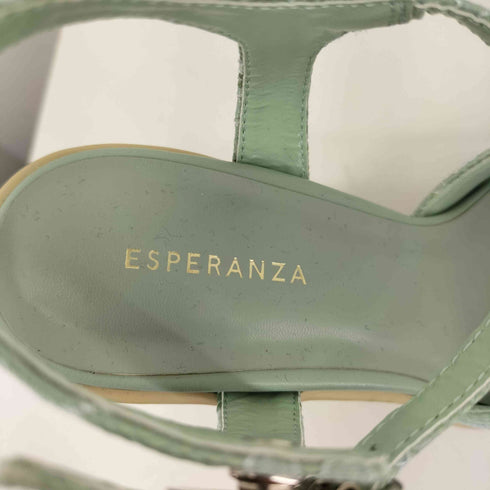 エスペランサ ESPERANZA ラインストーンコバサンダル レディース S