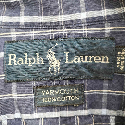 ラルフローレン RALPH LAUREN YARMOUTH コットン ポニー刺繍 チェック L/S シャツ メンズ 15