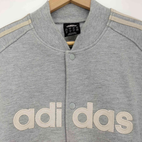 アディダス adidas 00s 3ストライプ フロントロゴ刺繍 スウェット地 スタジアムジャンパー メンズ import:M