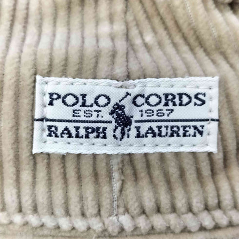 ポロラルフローレン POLO RALPH LAUREN 90s POLO CORDS 太畝 2タック ワイドテーパード コーデュロイパンツ メンズ 31×32