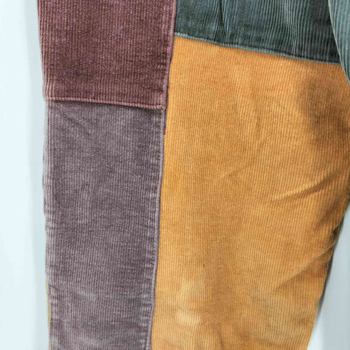 JASHU パッチワーク コーデュロイフレアパンツ レディース S