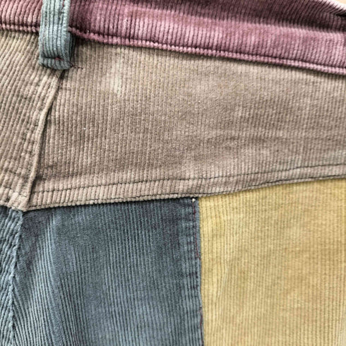 JASHU パッチワーク コーデュロイフレアパンツ レディース S