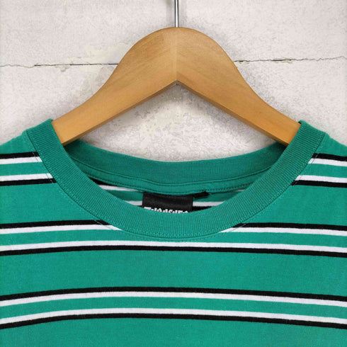 スラッシャー THRASHER フレイムロゴ刺繍ボーダーTシャツ メンズ S