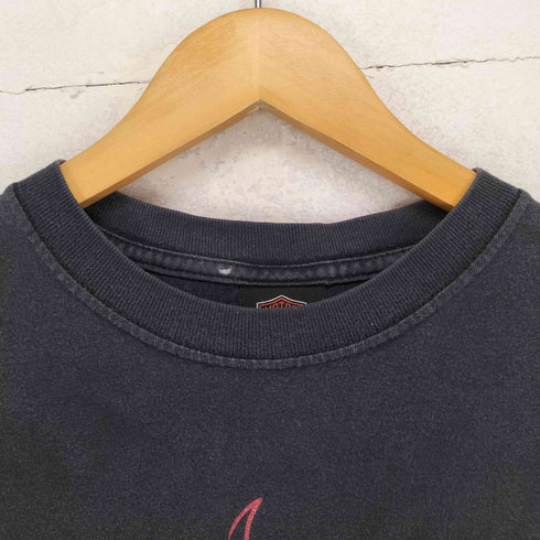 ハーレーダビッドソン HARLEY-DAVIDSON フレイムデザイン両面プリントクルーネックTシャツ メンズ M