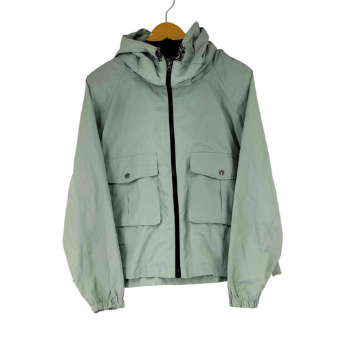 ザラ ZARA クロップド ナイロンフーデッドジャケット レディース US M