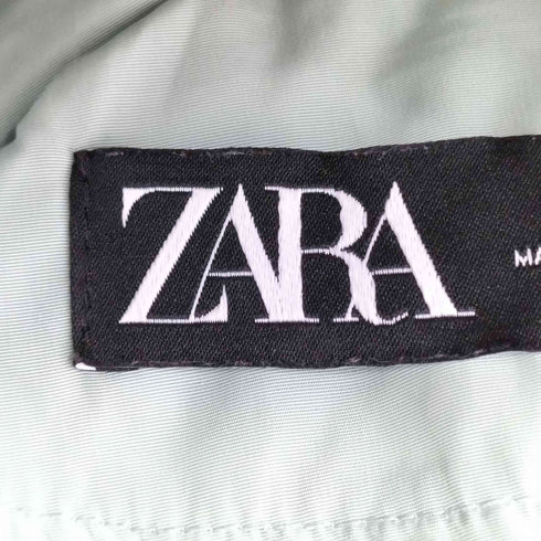 ザラ ZARA クロップド ナイロンフーデッドジャケット レディース US M