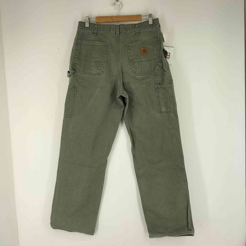 カーハート Carhartt WASHED DUCK WORK DUNGAREE PANT-MOSS メンズ 33×32