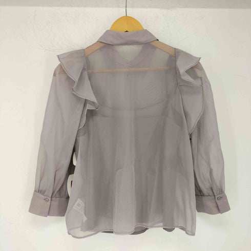 スナイデル snidel オーガンジーフリルブラウス レディース ONE SIZE