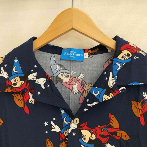 キャラクタープリント レーヨン100 総柄 ループカラー S/S シャツ メンズ JPN:L