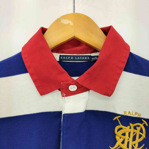 ラルフローレン RALPH LAUREN フロントロゴ刺繍 半袖ポロシャツ レディース import:M