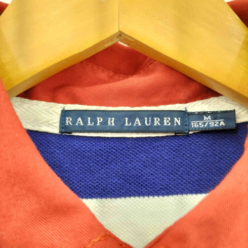 ラルフローレン RALPH LAUREN フロントロゴ刺繍 半袖ポロシャツ レディース import:M