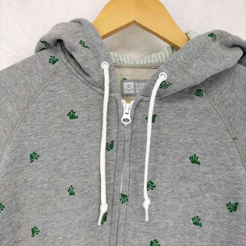 ステューシー Stussy AUTHENTIC GEAR クラウン SSリング 刺繍ジップアップパーカー メンズ import:M