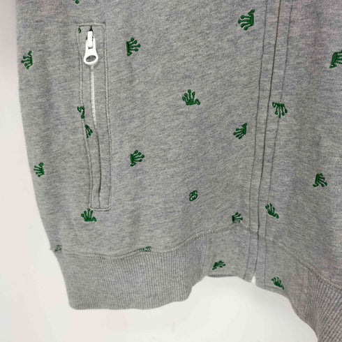 ステューシー Stussy AUTHENTIC GEAR クラウン SSリング 刺繍ジップアップパーカー メンズ import:M