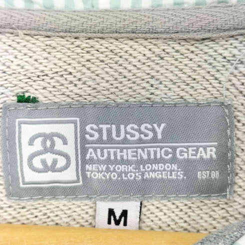 ステューシー Stussy AUTHENTIC GEAR クラウン SSリング 刺繍ジップアップパーカー メンズ import:M