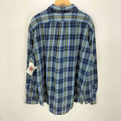 ラルフローレン RALPH LAUREN 90s CLASSIC FIT ポニー刺繍 チェック ヘビーネル ボタンダウンシャツ メンズ import:XL XL