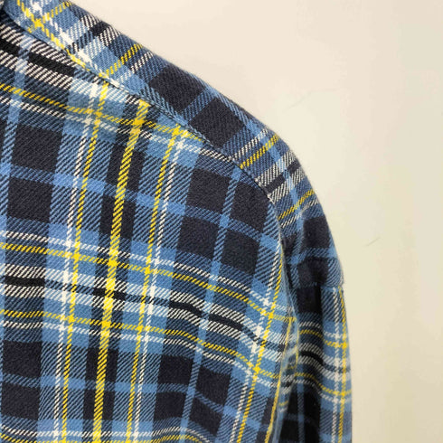 ラルフローレン RALPH LAUREN 90s CLASSIC FIT ポニー刺繍 チェック ヘビーネル ボタンダウンシャツ メンズ import:XL XL