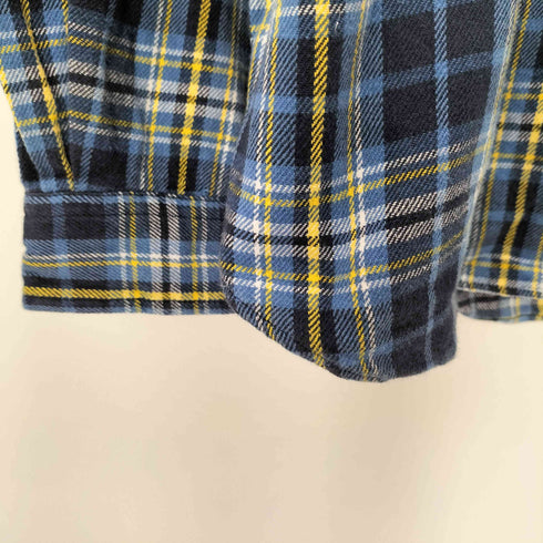 ラルフローレン RALPH LAUREN 90s CLASSIC FIT ポニー刺繍 チェック ヘビーネル ボタンダウンシャツ メンズ import:XL XL