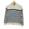 ポロラルフローレン POLO RALPH LAUREN ボーダー ハーフボタン プルオーバーパーカー メンズ import:L