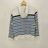 ポロラルフローレン POLO RALPH LAUREN ボーダー ハーフボタン プルオーバーパーカー メンズ import:L