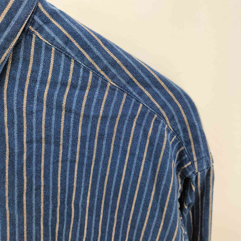 セントジョンズベイ STJOHNS BAY JASPE' TWILL ストライプ ボタンダウンシャツ メンズ import:L