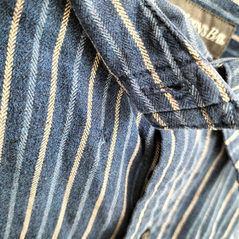 セントジョンズベイ STJOHNS BAY JASPE' TWILL ストライプ ボタンダウンシャツ メンズ import:L
