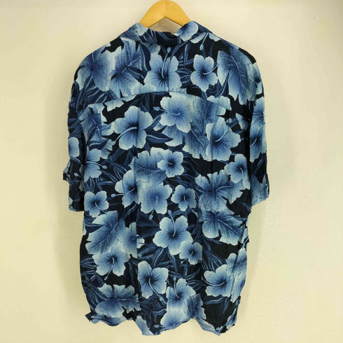 ジョージ GEORGE 00S ハイビスカス ループカラー S/S アロハシャツ メンズ import:L