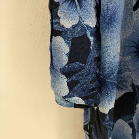 ジョージ GEORGE 00S ハイビスカス ループカラー S/S アロハシャツ メンズ import:L