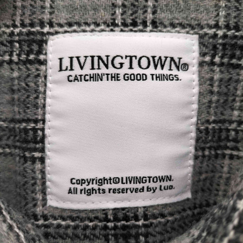 LIVINGTOWN 半袖 ヘビーネル チェックシャツ メンズ import:XL