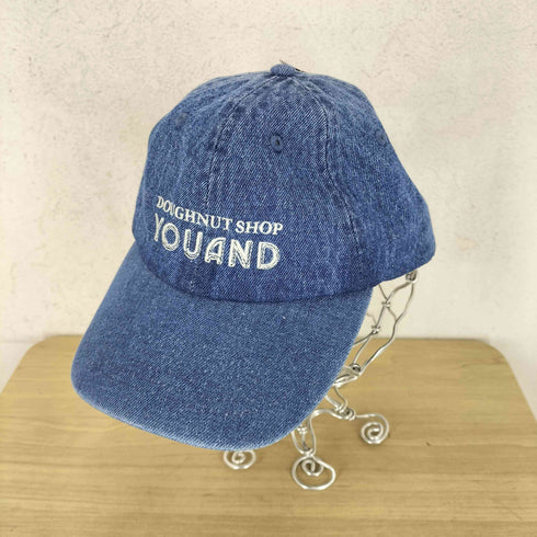 ニューハッタン NEWHATTAN DOUGHNUT SHOP YOUAND 刺繍デニムキャップ レディース