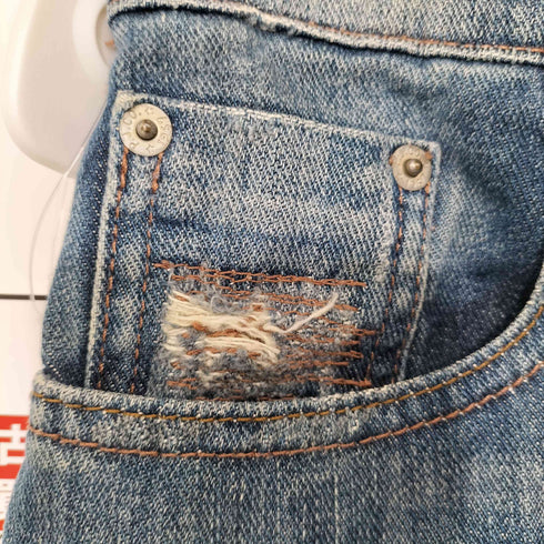 ポロジーンズカンパニーラルフローレン POLO JEANS COMPANY RALPH LAUREN y2k ダメージ カットオフ デニムミニスカート レディース JPN:4