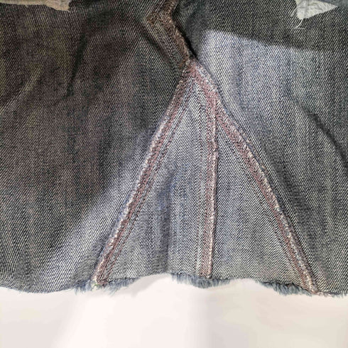 ポロジーンズカンパニーラルフローレン POLO JEANS COMPANY RALPH LAUREN y2k ダメージ カットオフ デニムミニスカート レディース JPN:4