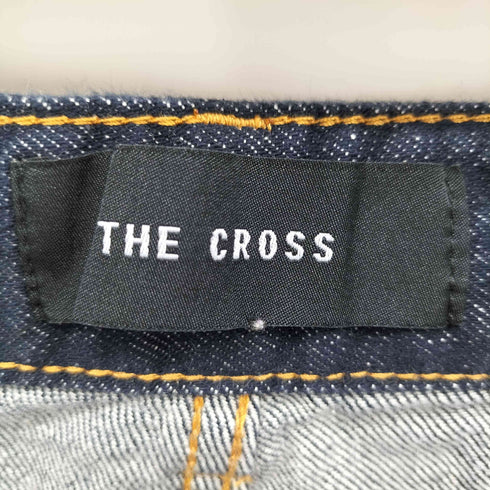 THE CROSS 濃紺 ワイドテーパード デニム メンズ L