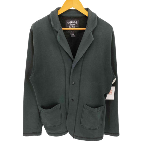 ステューシー Stussy 00S GEAR タグ SWEAT JACKET 裏地 フリース 3B スウェット テーラード ジャケット メンズ import:L