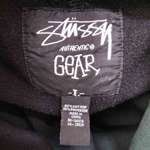 ステューシー Stussy 00S GEAR タグ SWEAT JACKET 裏地 フリース 3B スウェット テーラード ジャケット メンズ import:L