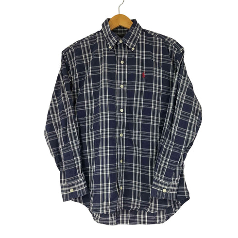 ポロバイラルフローレン Polo by RALPH LAUREN スモールポニー刺繍 L/S チェックBDシャツ メンズ import:S