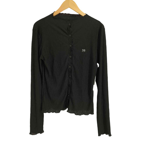フルギ FUZZYKON Logo embroidery pleated design cardigan レディース import:M