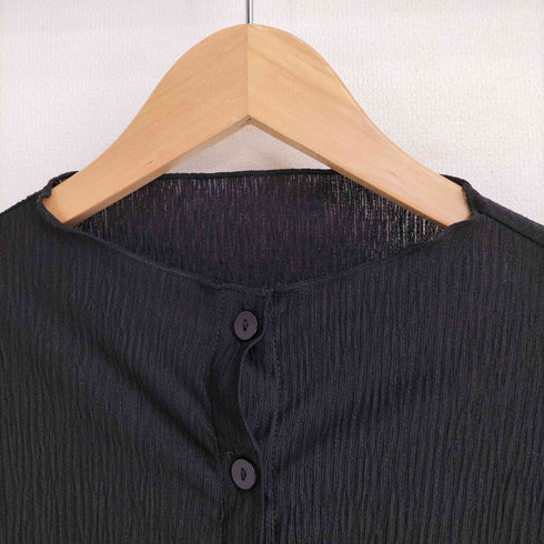 フルギ FUZZYKON Logo embroidery pleated design cardigan レディース import:M